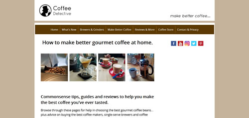 Coffee Dective website