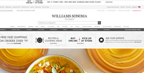 Williams Sonoma website