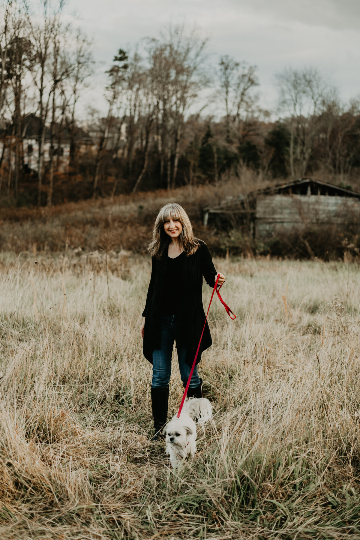 Deanna and Lucy enjoy some fresh air on a walk in Asheville, North Carolina.